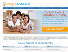 Tablet Screenshot of changeofaddresses.com